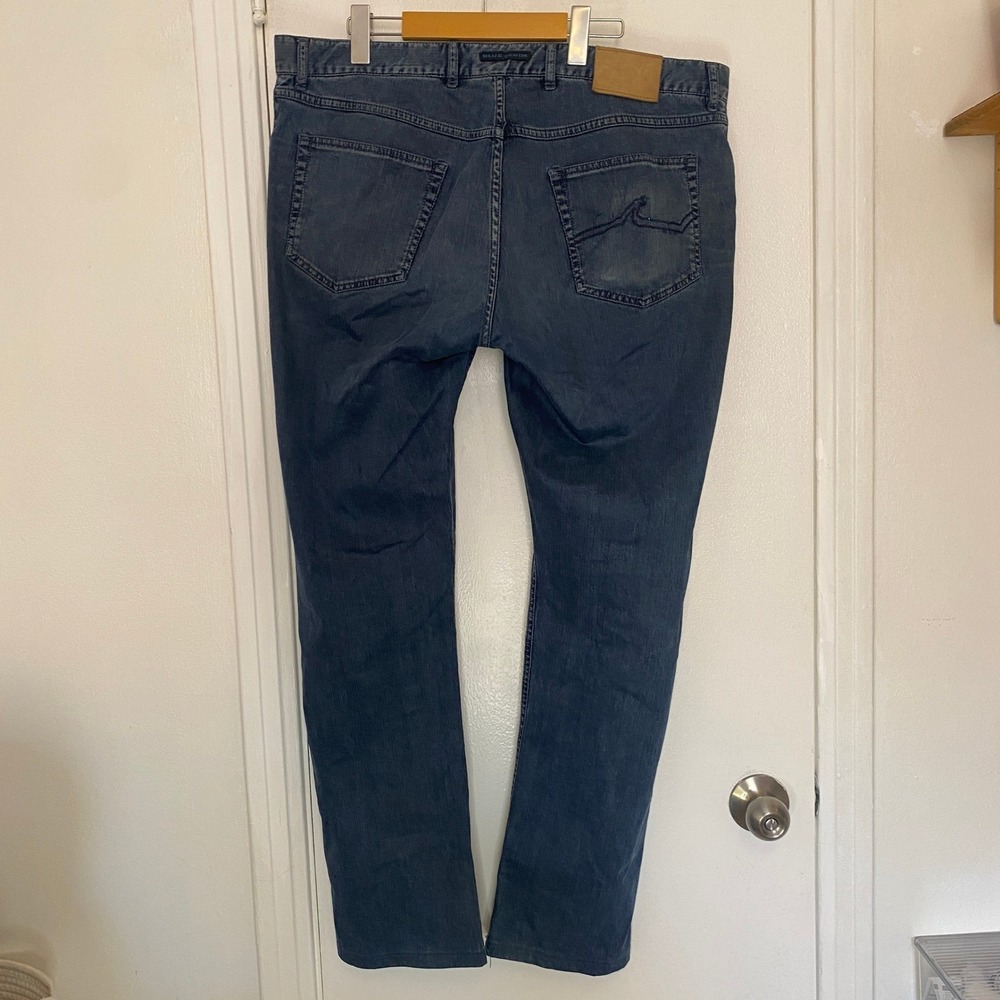 Paul & Shark Yachting Men's Washed Blue Denim Compact Stretch Jeans  size 38x32 - Picture 2 of 8